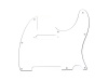 FENDER Pickguard Telecaster, 8-Hole Mount, White, 3-Ply | Pickguard - 01