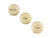 Fender Stratocaster Knobs, Aged White (Volume, Tone, Tone) Left-Handed | Pickguard - 01