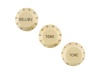 Fender Stratocaster Knobs, Aged White (Volume, Tone, Tone) Left-Handed | Pickguard - 02