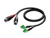 Procab CLA834/3 - 2x XLR Male - 2x Terminal block - 3m | Terminal block - 01