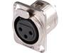 HICON X3DF XLR panelový konektor - samice | POWERCON - panelové - 01