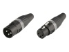 HICON X3CM-BLK - X3CF-BLK XLR konektory kabelové- samice a samec | Samice-Samec - 01
