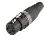HICON X3CM-BLK - X3CF-BLK XLR konektory kabelové- samice a samec | Samice-Samec - 03