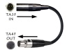 Redukce Mini XLR 3-pin samec - Mini XLR 4-pin samice | Podstavce a montážní úchyty na stůl - 02